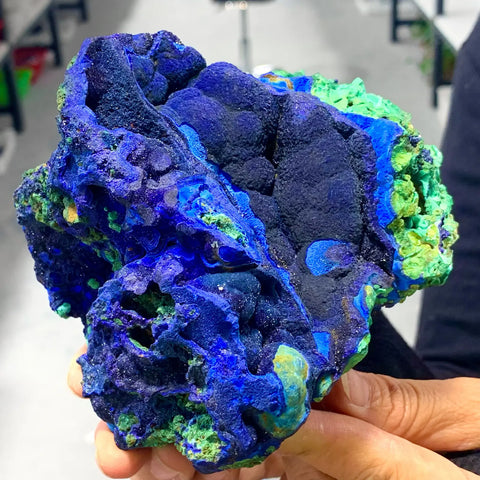 Blue Azurite Ore Malachite Cluster-ToShay.org