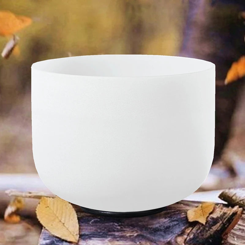 White Frosted Crystal Singing Bowl-ToShay.org