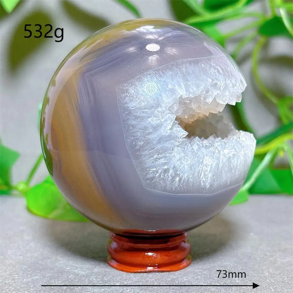 Grey Agate Cluster Ball-ToShay.org