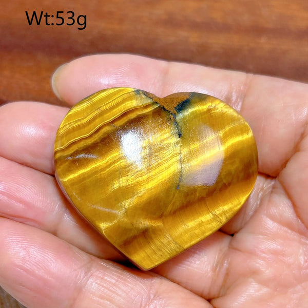 Yellow Blue Tiger Eye Heart-ToShay.org