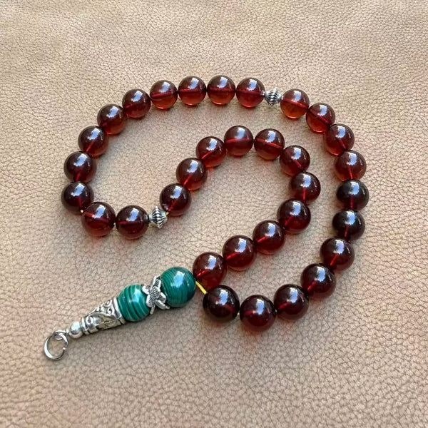 Red Amber Prayer Beads-ToShay.org