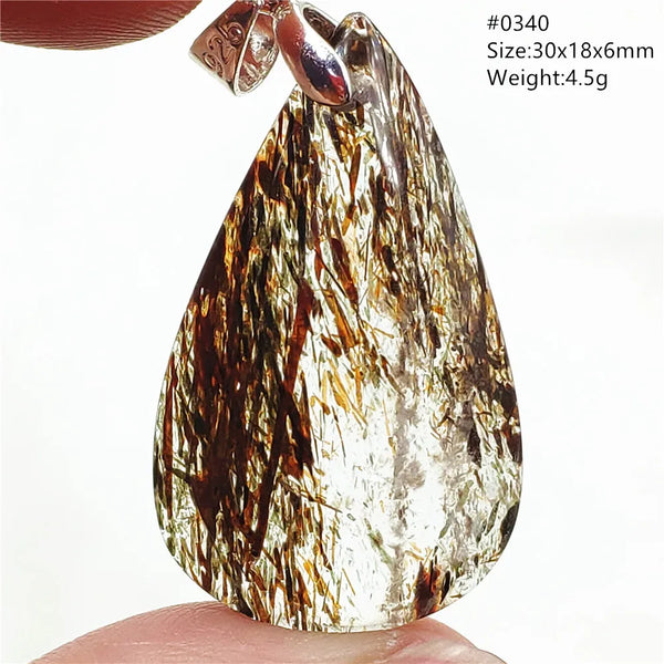 Gold Rutilated Quartz Pendant-ToShay.org