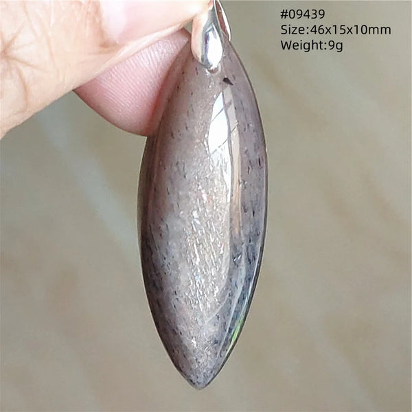 Black Moonstone Sunstone Pendant-ToShay.org