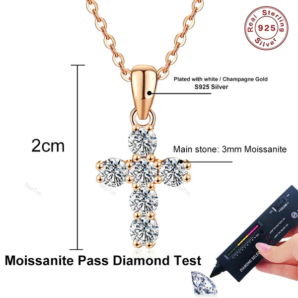 Gold Diamond Cross Necklace-ToShay.org