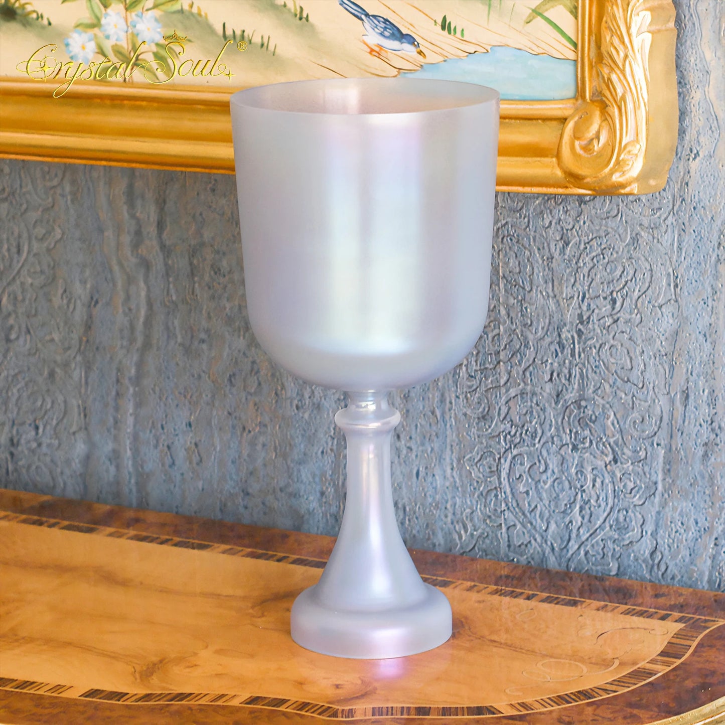 Blue Aurora Crystal Singing Chalice-ToShay.org