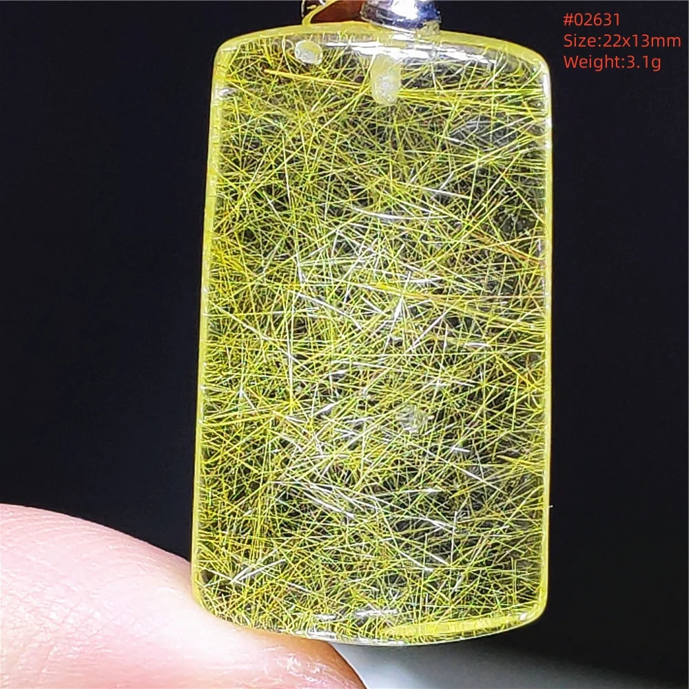 Gold Rutilated Quartz Pendant-ToShay.org