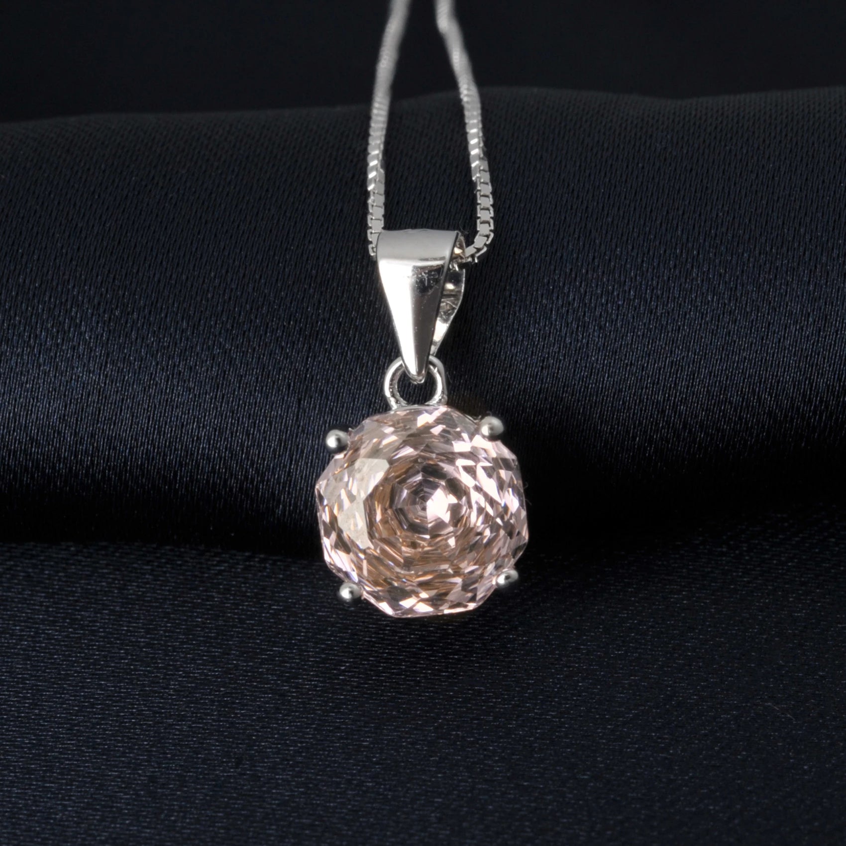 Pink Rose Cut Pendant-ToShay.org