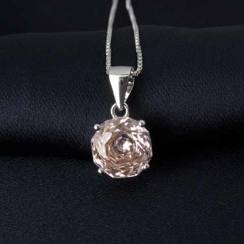 Pink Rose Cut Pendant-ToShay.org