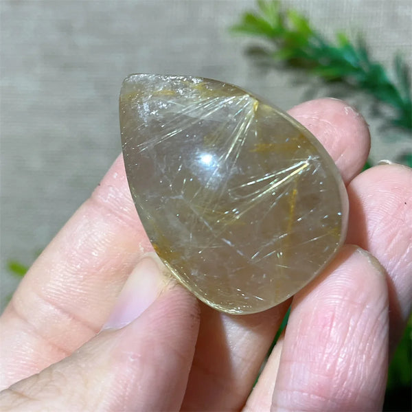 Gold Rutile Quartz Pendant-ToShay.org