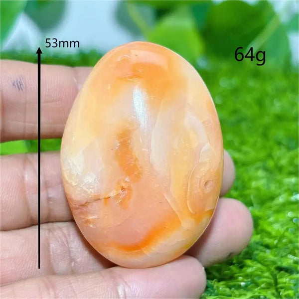 Orange Carnelian Palm Stone-ToShay.org