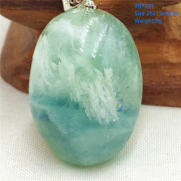 Green Feather Fluorite Pendant-ToShay.org