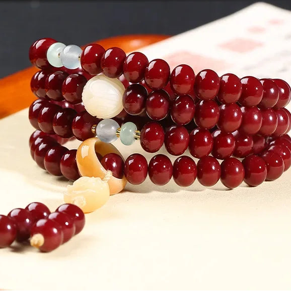 Red Bodhi Bead Bracelet-ToShay.org