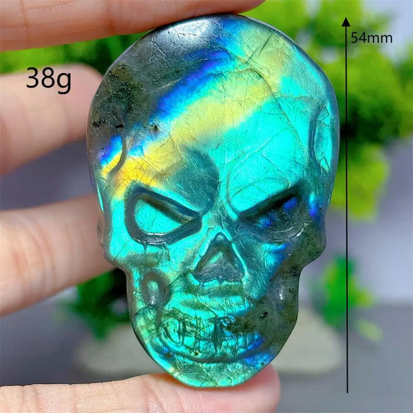 Rainbow Labradorite Skull Pendants-ToShay.org