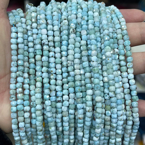 Blue Larimar Square Beads-ToShay.org