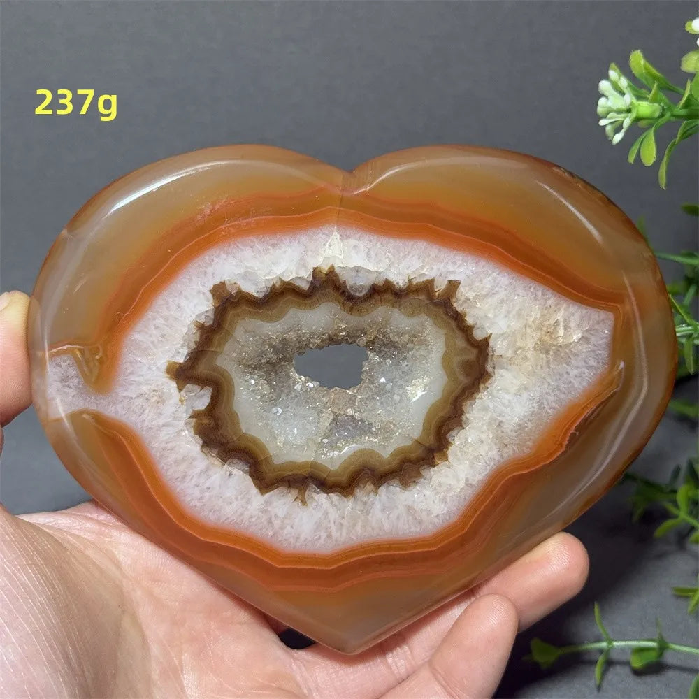Red Agate Geode Heart-ToShay.org