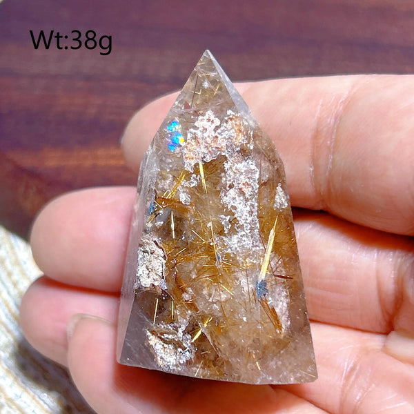 Gold Rutilated Crystal Point-ToShay.org