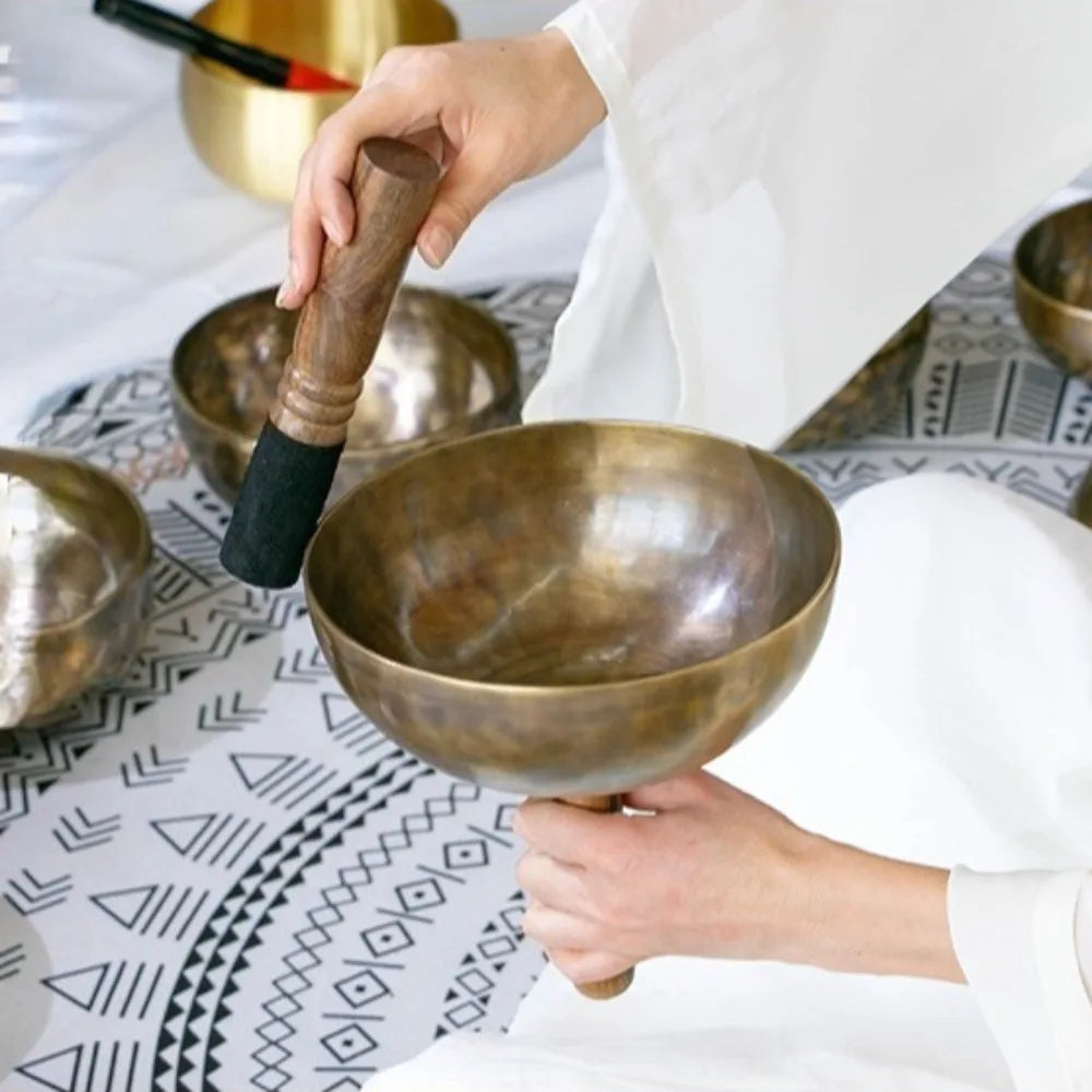 Copper Handle Singing Bowl-ToShay.org