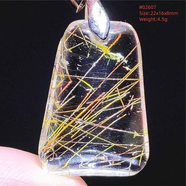 Gold Rutilated Quartz Pendant-ToShay.org