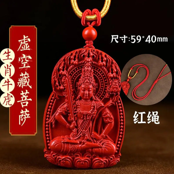 Red Cinnabar Buddha Pendant-ToShay.org