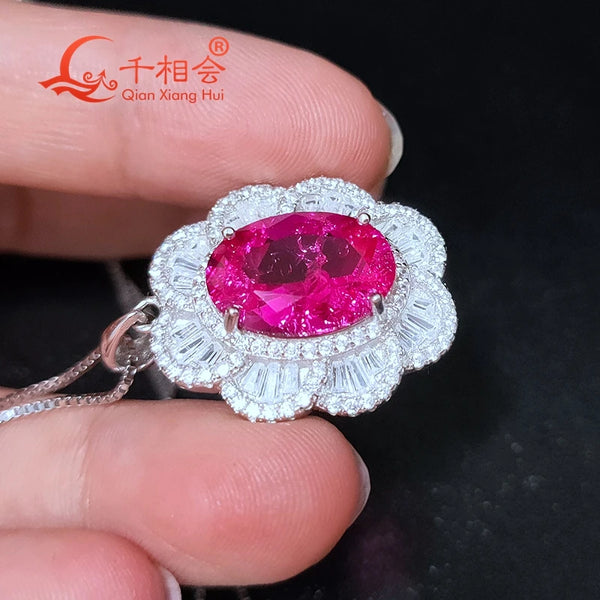Red Ruby Pendant Necklace-ToShay.org
