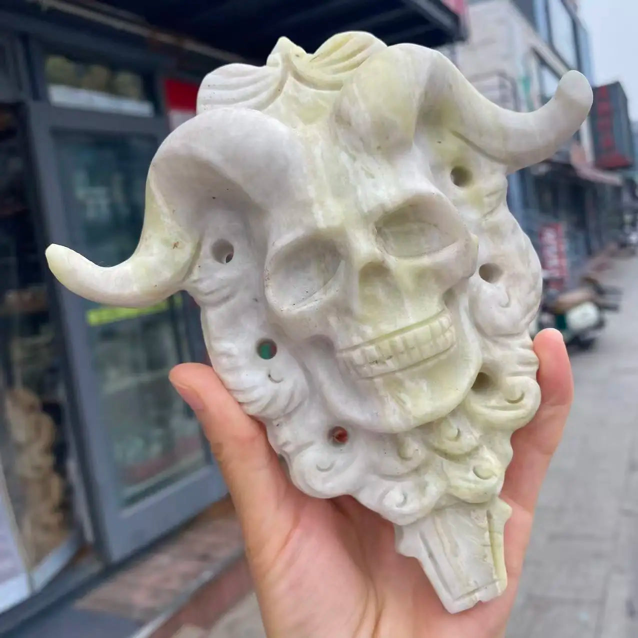 Green Tree Jade Skull-ToShay.org