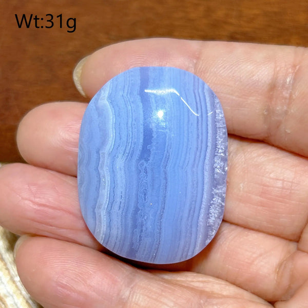 Blue Lace Agate Palm Stone-ToShay.org