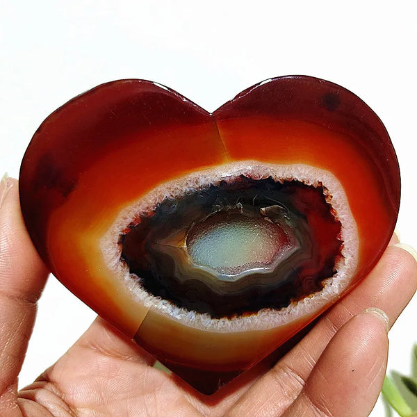 Red Agate Geode Heart-ToShay.org