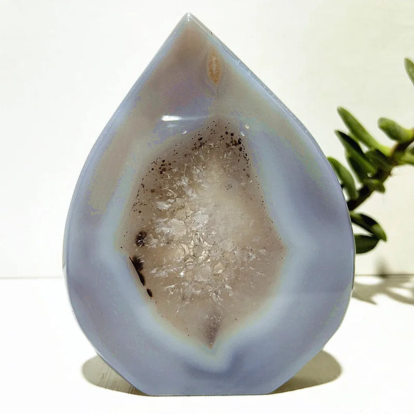 Blue Agate Geode Point-ToShay.org