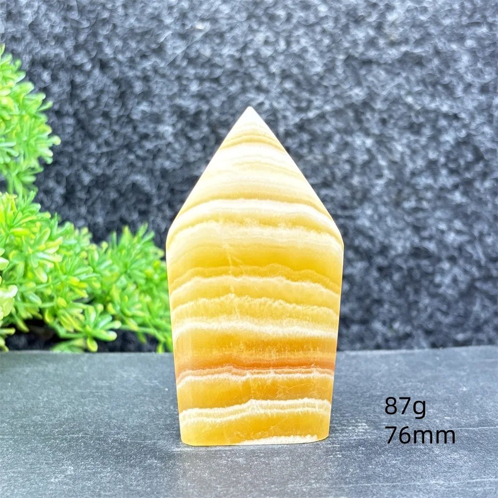 Yellow Striped Crystal Tower-ToShay.org