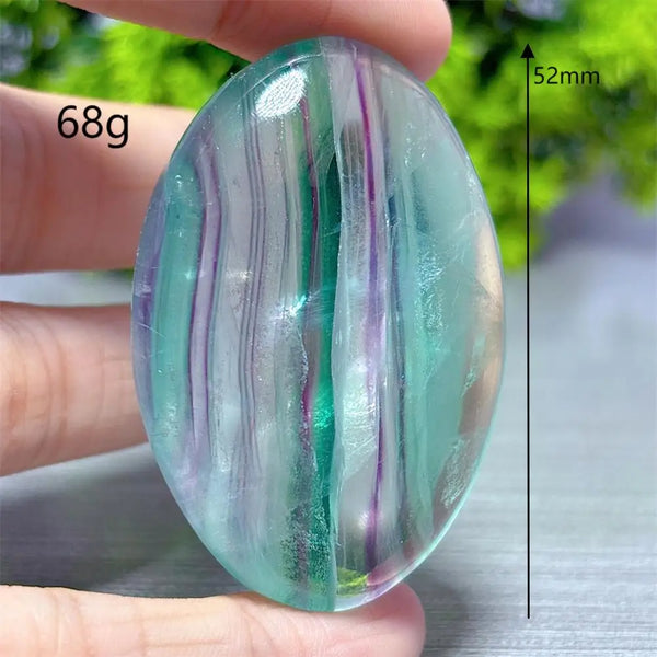Rainbow Fluorite Palm Stone-ToShay.org