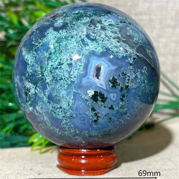 Green Moss Agate Ball-ToShay.org