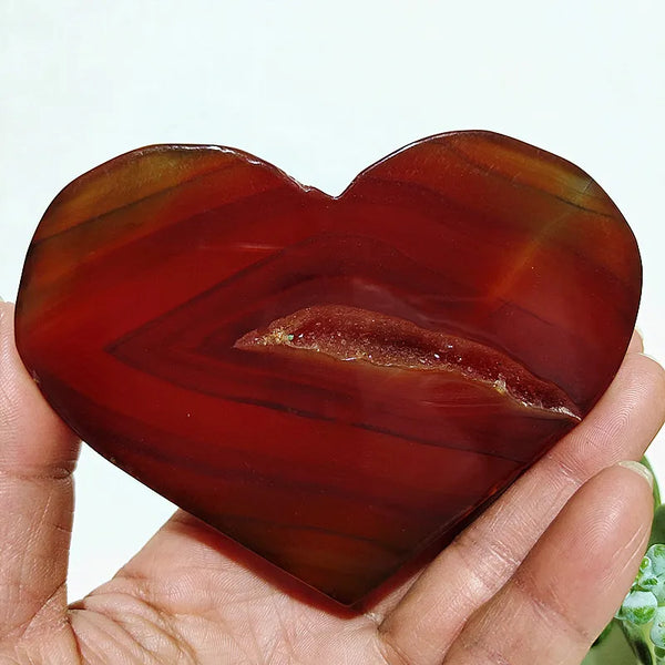 Red Agate Geode Heart-ToShay.org