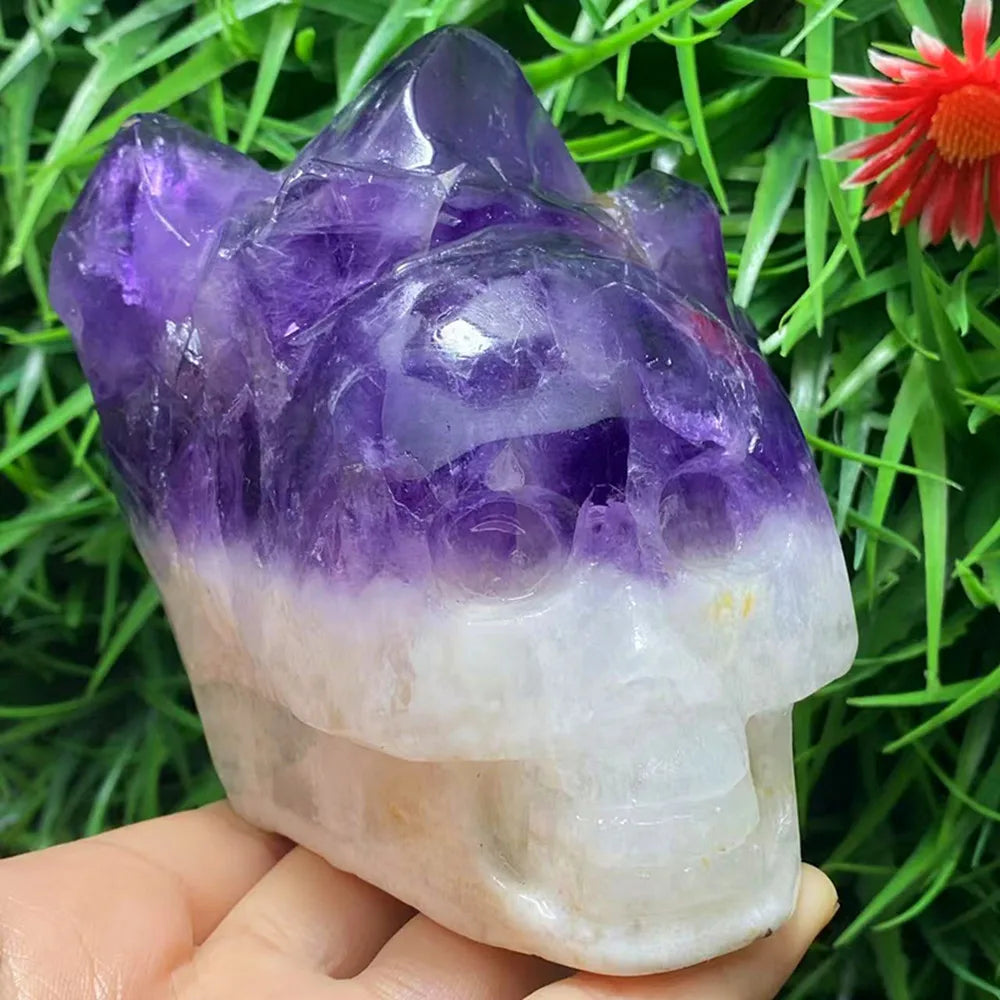 Purple Amethyst Skull Cluster-ToShay.org