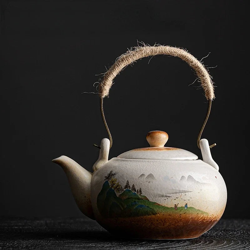 Painted Ceramic Tea Pot-ToShay.org