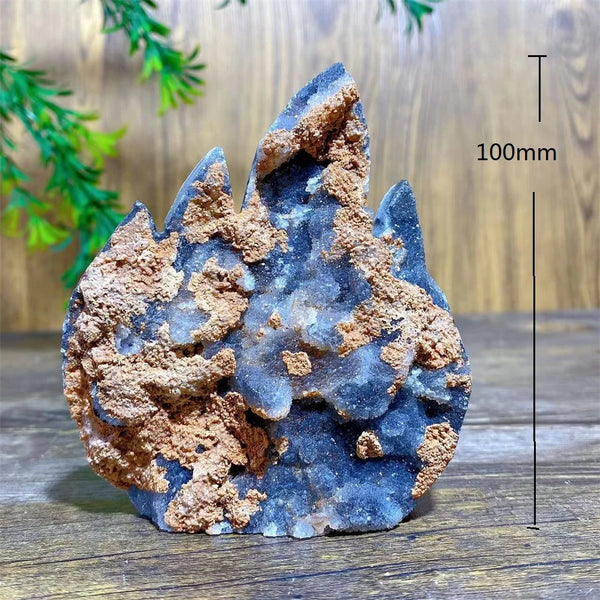 Blue Sphalerite Druzy Flame-ToShay.org