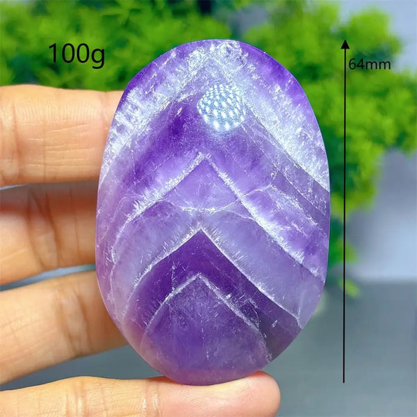 Purple Amethyst Palm Stone-ToShay.org