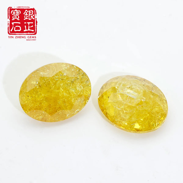 Yellow Crushed Ice Sapphire-ToShay.org