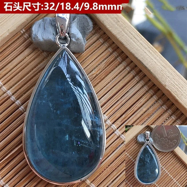 Blue Aquamarine Pendant-ToShay.org