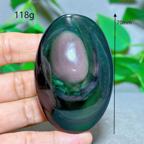 Rainbow Obsidian Palm Stone-ToShay.org