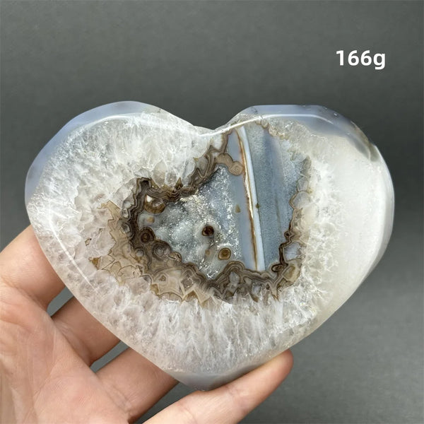Grey Agate Geode Heart-ToShay.org