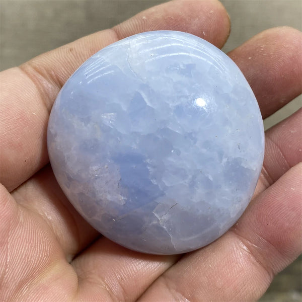 Blue Celestine Palm Stone-ToShay.org
