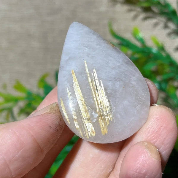 Gold Rutile Quartz Pendant-ToShay.org