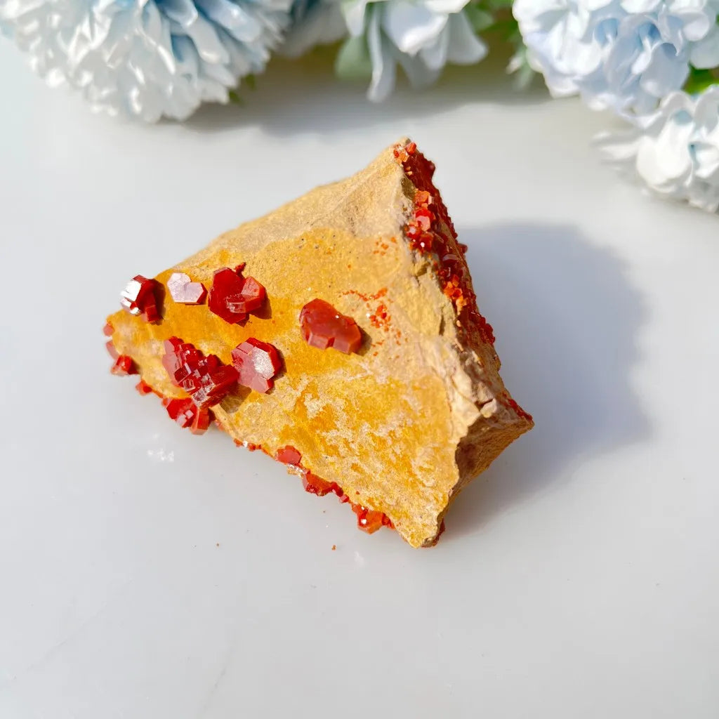 Orange Vanadinite Crystal-ToShay.org