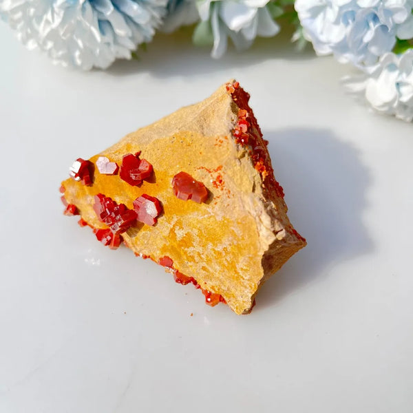 Red Vanadinite Crystal Cluster-ToShay.org