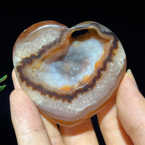 Orange Carnelian Druzy Agate Heart-ToShay.org