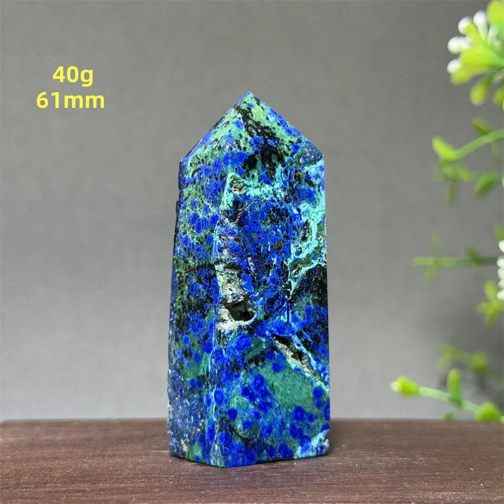 Blue Azurite Wand-ToShay.org
