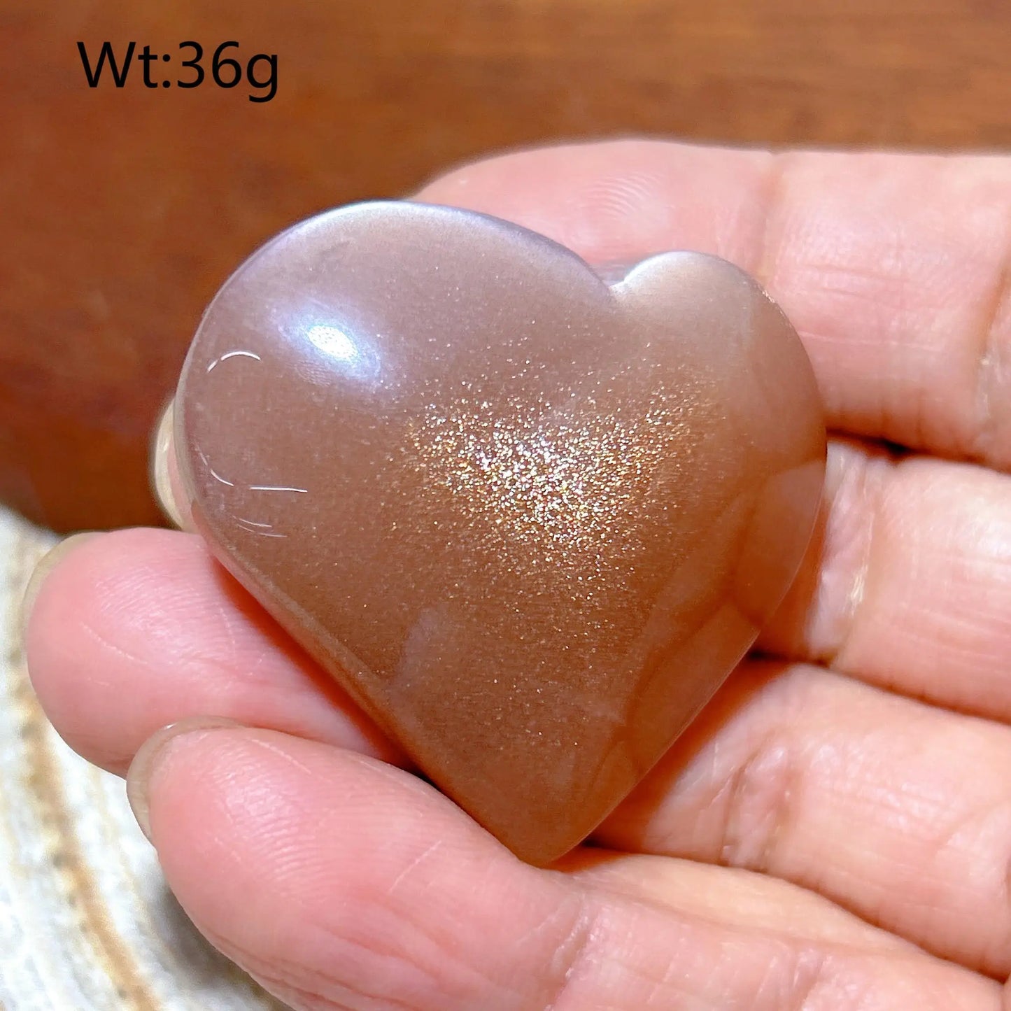 Orange Sunstone Heart-ToShay.org