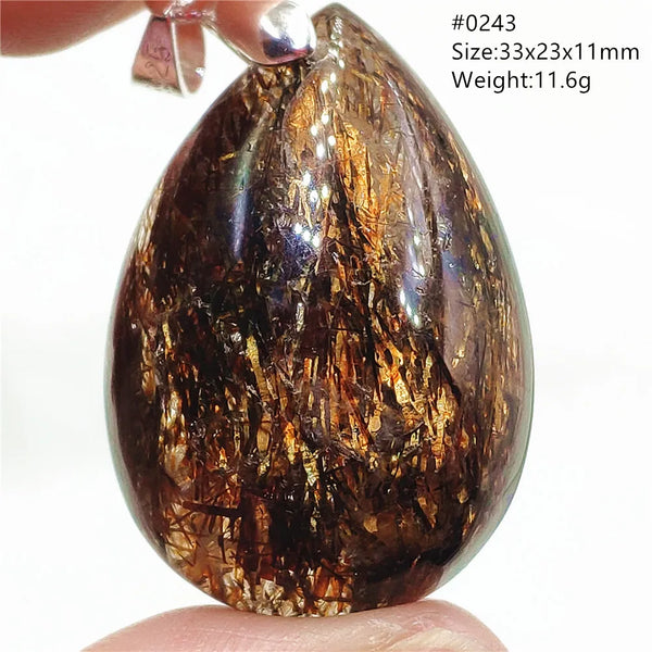 Gold Rutilated Quartz Pendant-ToShay.org