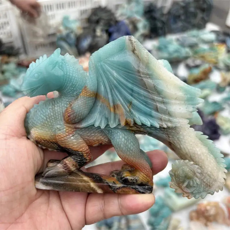 Blue Amazonite Dragon-ToShay.org