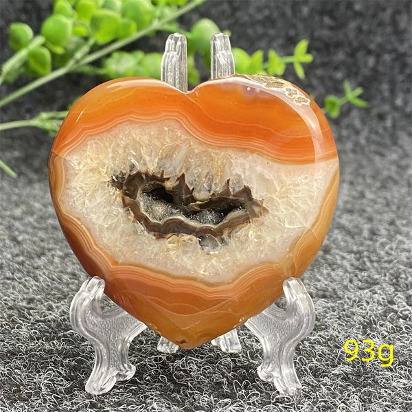 Red Agate Geode Heart-ToShay.org